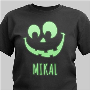 Personalized Halloween Glow In The Dark T-Shirt - Black - Adult Small (Size M34-36- L6/8) by Gifts For You Now