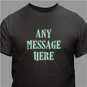 Personalized Custom Glow In The Dark Halloween T-Shirt - Black - Adult Medium (Size M38-40- L10/12) by Gifts For You Now