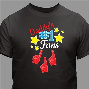 Personalized Number One Fans T-Shirt - Black - Small (Mens 34/36- Ladies 6/8) by Gifts For You Now