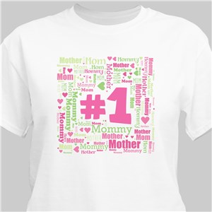 Image of 1 Mom Word-Art T-Shirt
