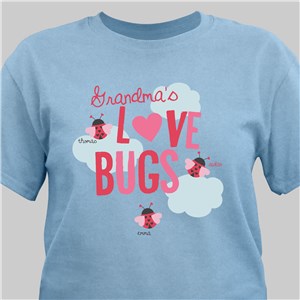 Personalized Custom Printed Love Bugs T-Shirt - Charcoal Gray - Medium (Mens 38/40- Ladies 10/12) by Gifts For You Now