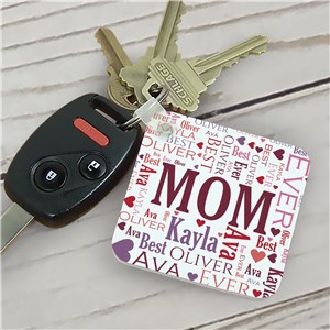 Personalized Mom Word-Art Key Chain by Gifts For You Now