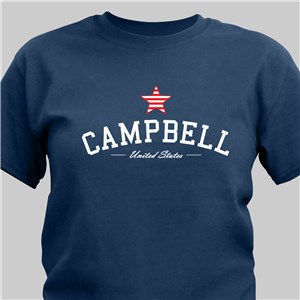 American Pride Personalized T-Shirt - Navy Tee - Medium (Mens 38/40- Ladies 10/12) by Gifts For You Now