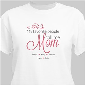 Personalized My Favorite People Call Me T-Shirt - Ash Gray - Medium (Mens 38/40- Ladies 10/12) by Gifts For You Now