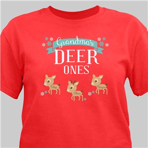 Deer Ones Personalized T-Shirt - White - Large (Mens 42/44- Ladies 14/16) by Gifts For You Now