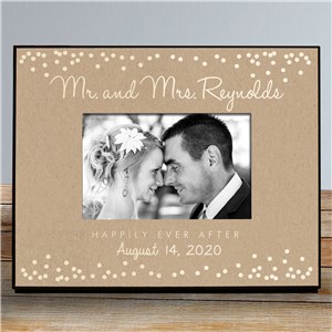 Image of Personalized Mr. and Mrs. Wedding Frame