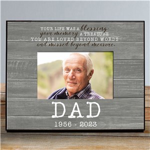 Personalized Your Life Was a Blessing Memorial Picture Frame by Gifts For You Now