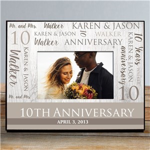 Personalized Anniversary Words Printed Picture Frame by Gifts For You Now