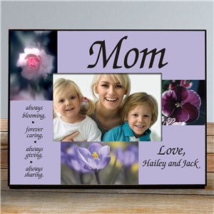 Image of Always Blooming Personalized Picture Frame