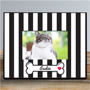 Image of Doggity Dog Striped Picture Frame