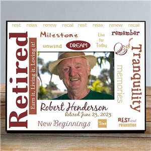 Retirement Personalized Printed Frame - Rest and Relaxation by Gifts For You Now