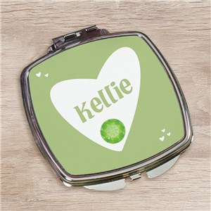 Personalized My Birthstone Compact Mirror by Gifts For You Now