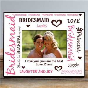 Image of Personalized Bridesmaid Printed Picture Frame