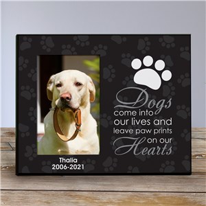 Image of Personalized "Leave Paw Prints on our Heart" Pet Frame