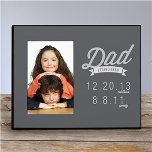 Image of Personalized Dad Established Printed Frame