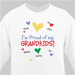 Proud of My..Personalized Sweatshirt - Ash - Large (Mens 42/44- Ladies 14/16) by Gifts For You Now
