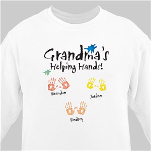 Helping Hands Personalized Sweatshirt - Ash - Medium (Mens 38/40- Ladies 10/12) by Gifts For You Now