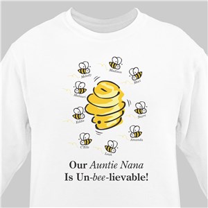 Image of Un-bee-lievable Personalized Sweatshirt