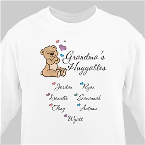 Huggable Personalized Sweatshirt - White - Medium (Mens 38/40- Ladies 10/12) by Gifts For You Now