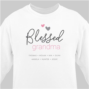 Personalized Blessed Sweatshirt for Her - Ash - Large (Mens 42/44- Ladies 14/16) by Gifts For You Now