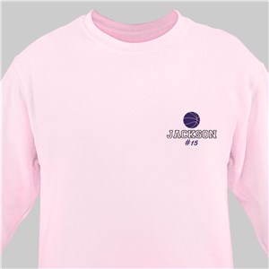 Personalized Embroidered Sports Sweatshirt - Pink - Medium (Mens 38/40- Ladies 10/12) by Gifts For You Now
