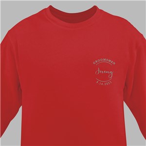 Personalized Embroidered Wedding Party Sweatshirt - Ash - XL (Mens 46/48- Ladies 18/20) by Gifts For You Now