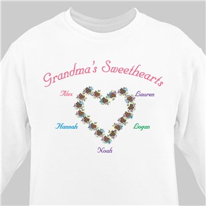 My Sweethearts Personalized Sweatshirt - Ash - Large (Mens 42/44- Ladies 14/16) by Gifts For You Now