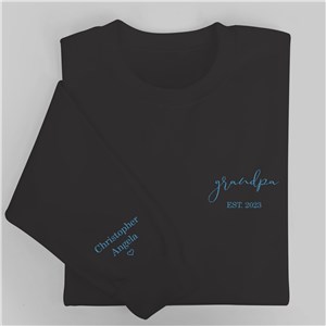 Personalized Embroidered Established with Names Sweatshirt - Black - Medium (Mens 38/40- Ladies 10/12) by Gifts For You Now