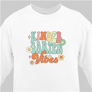 Personalized Retro Grade Vibes Youth Sweatshirt - Pink - Youth L 14/16 by Gifts For You Now