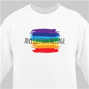 Personalized Any Message Pride Sweatshirt - White - Large (Mens 42/44- Ladies 14/16) by Gifts For You Now