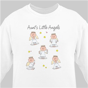 Little Angels Personalized Sweatshirt - White - Large (Mens 42/44- Ladies 14/16) by Gifts For You Now