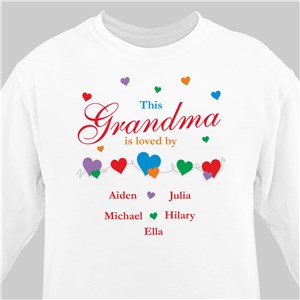 Personalized Is Loved By.. Sweatshirt - Pink - Medium (Mens 38/40- Ladies 10/12) by Gifts For You Now