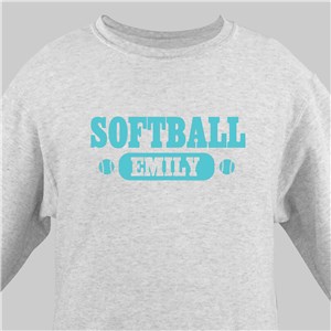 Personalized Softball Youth Sweatshirt - Pink - Youth M 10/12 by Gifts For You Now