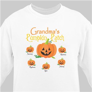Personalized Pumpkin Patch Sweatshirt - White - Large (Mens 42/44- Ladies 14/16) by Gifts For You Now