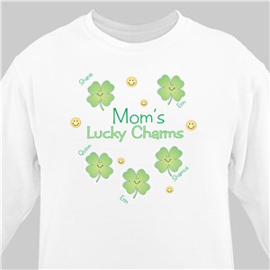 Personalized Lucky Irish Charms Sweatshirt - Ash - Medium (Mens 38/40- Ladies 10/12) by Gifts For You Now
