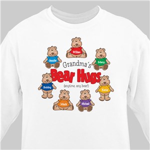 Bear Hugs Personalized Sweatshirt - White - Small (Mens 34/36- Ladies 6/8) by Gifts For You Now
