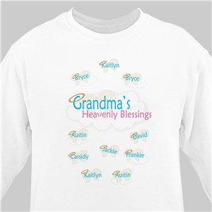 Personalized Blessings Sweatshirt - White - Medium (Mens 38/40- Ladies 10/12) by Gifts For You Now