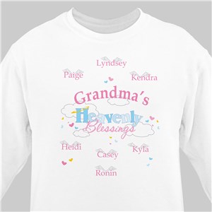 Heavenly Blessings Personalized Sweatshirt - White - Small (Mens 34/36- Ladies 6/8) by Gifts For You Now