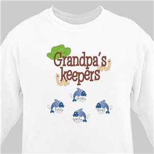 Keepers Personalized Sweatshirt - White - Medium (Mens 38/40- Ladies 10/12) by Gifts For You Now