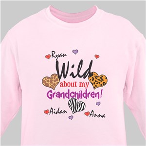 Personalized Wild About My.. Sweatshirt - Pink - Large (Mens 42/44- Ladies 14/16) by Gifts For You Now