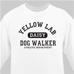 Personalized Dog Walker Athletic Dept. Sweatshirt - Ash - Small (Mens 34/36- Ladies 6/8) by Gifts For You Now
