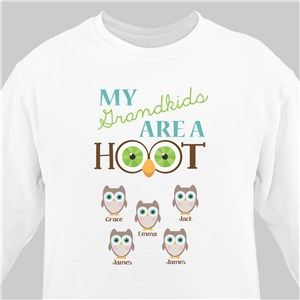 Personalized Are a Hoot Sweatshirt - White - Medium (Mens 38/40- Ladies 10/12) by Gifts For You Now