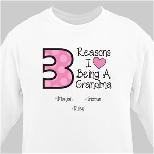 Personalized Sweatshirt Reasons I Love Being A Sweatshirt - Pink - Small (Mens 34/36- Ladies 6/8) by Gifts For You Now