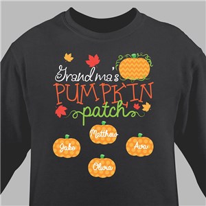 Personalized Pumpkin Patch Sweatshirt - Black - Medium (Mens 38/40- Ladies 10/12) by Gifts For You Now