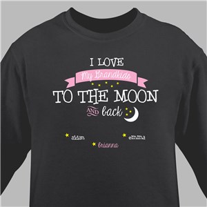 Personalized To the Moon and Back Sweatshirt - Black - Medium (Mens 38/40- Ladies 10/12) by Gifts For You Now