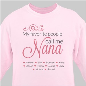 Personalized My Favorite People Call Me Sweatshirt - Pink - XL (Mens 46/48- Ladies 18/20) by Gifts For You Now