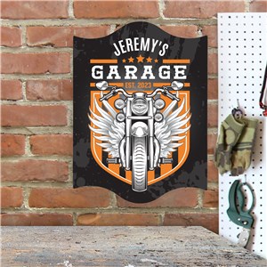 Personalized My Motorcycle Garage Wall Sign by Gifts For You Now