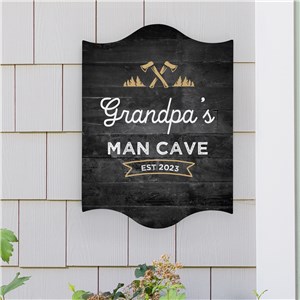 Man Cave Personalized Wall Sign by Gifts For You Now