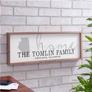 Personalized Home State Framed Wall Sign by Gifts For You Now