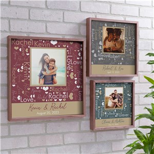 Personalized Couples Word-Art Photo Framed Wall Art by Gifts For You Now